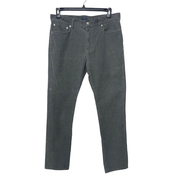 J.Crew Factory Men's Slim Fit Flex Corduroy Pants W34 L32 Gray - Picture 2 of 10